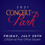 2021 Concert in the Park Date Announced!